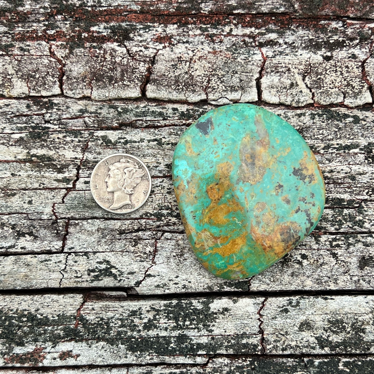 Turquoise Cabochon from The Old Hardy Pit, Kingman, Arizona