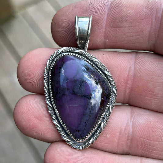 Sugellite Cabochon in Sterling Silver Pendant Jewelry