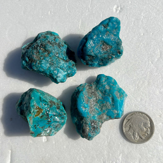 Mini Parcel of Super Blue Ithaca Peak Rough Turquoise from Kingman, Arizona #14