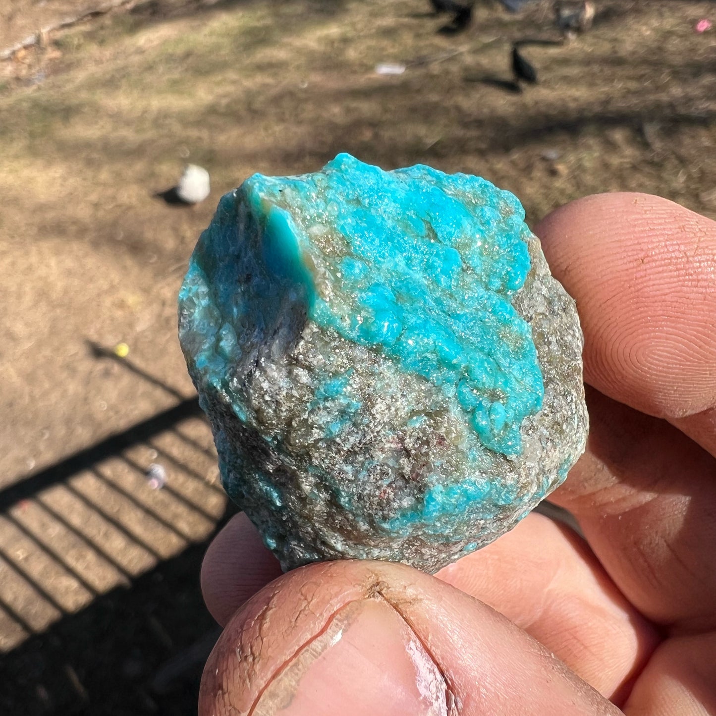 Mini Parcel of Super Blue Ithaca Peak Rough Turquoise from Kingman, Arizona #13