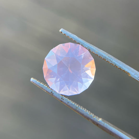 7.2ct Precision Cut Rose Quartz Gemstone from Madagascar
