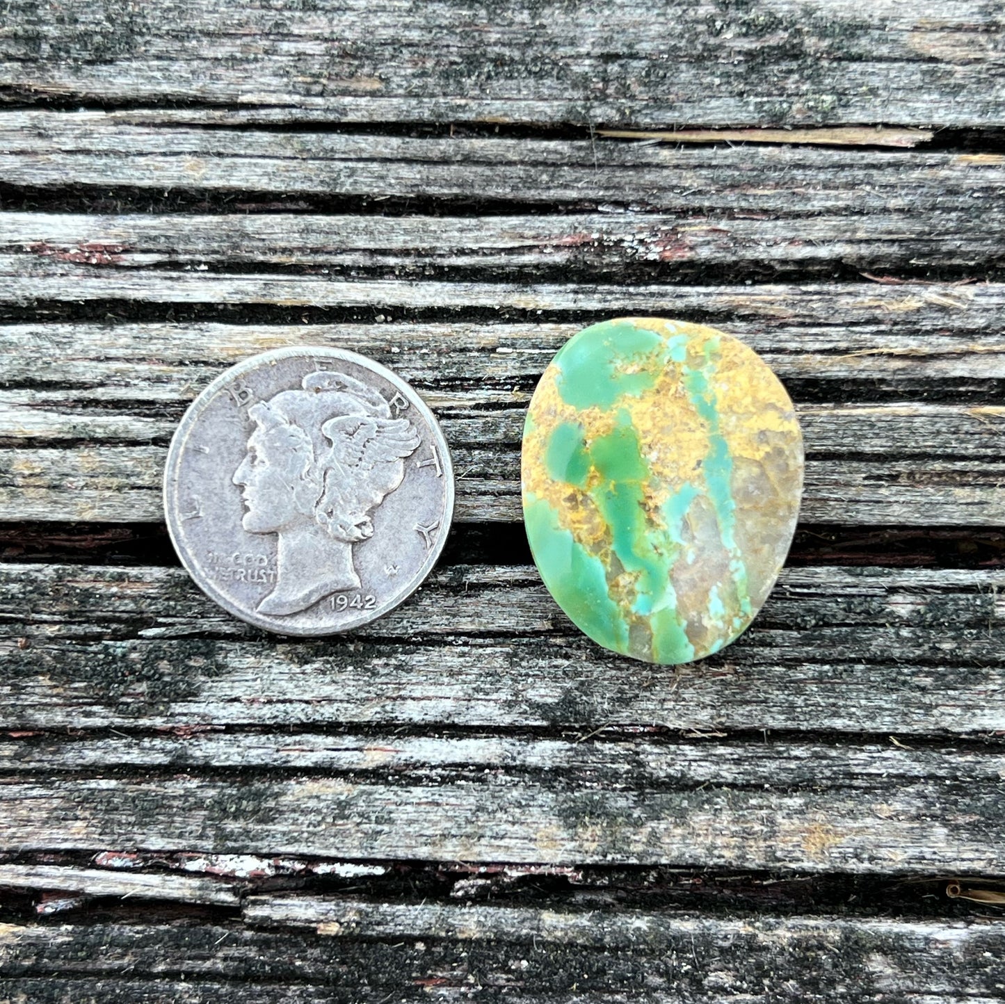 Turquoise Cabochon from The Old Hardy Pit, Kingman, Arizona