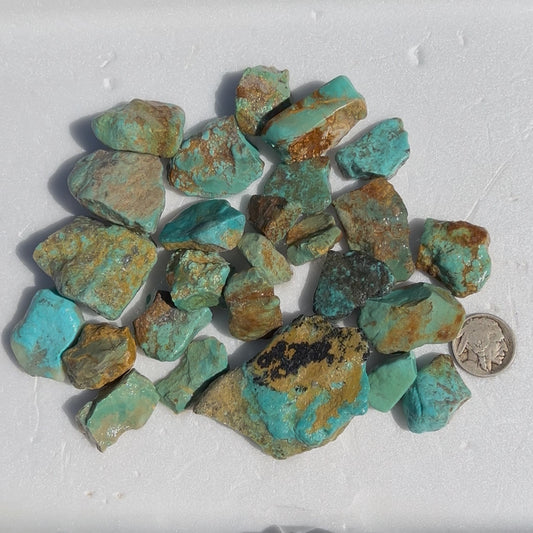 Mini Parcel of Rough Turquoise from Kingman, Arizona #8