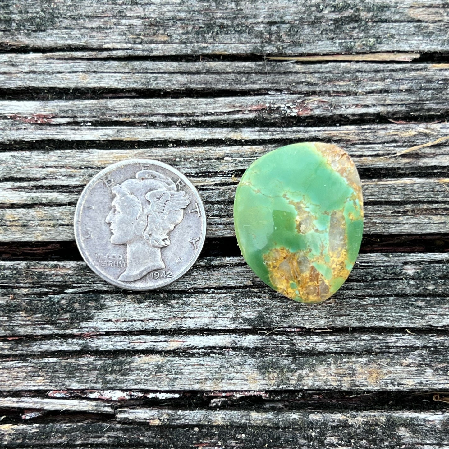 Turquoise Cabochon from The Old Hardy Pit, Kingman, Arizona