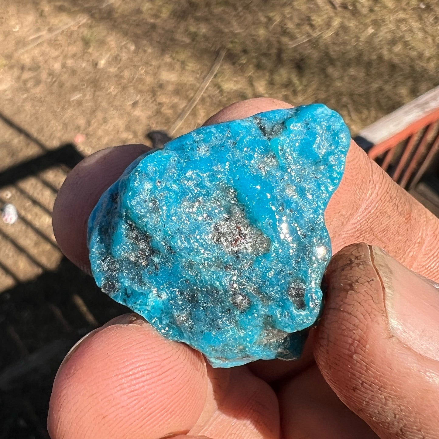 Mini Parcel of Super Blue Ithaca Peak Rough Turquoise from Kingman, Arizona #14