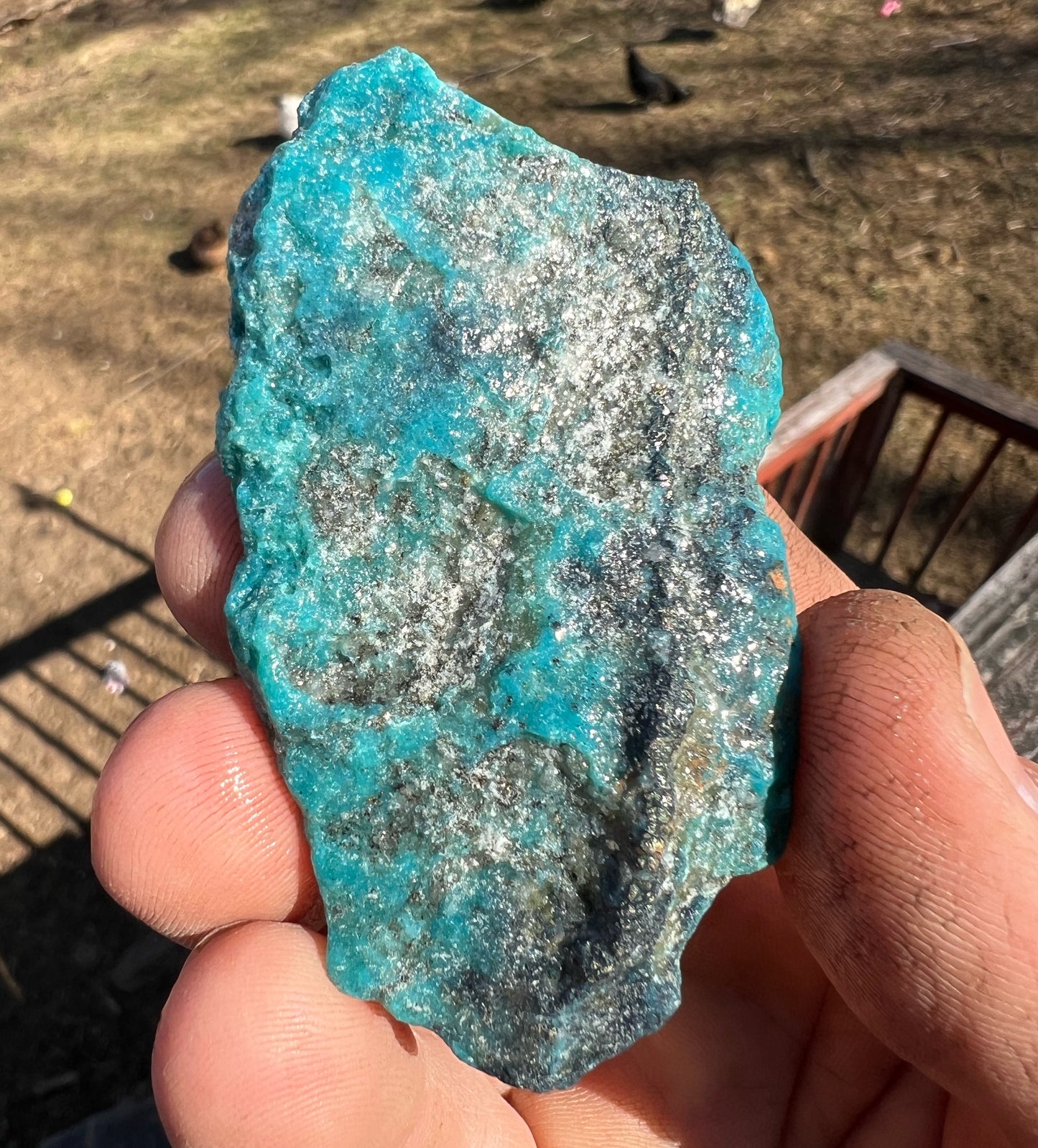 Mini Parcel of Super Blue Ithaca Peak Rough Turquoise from Kingman, Arizona #13