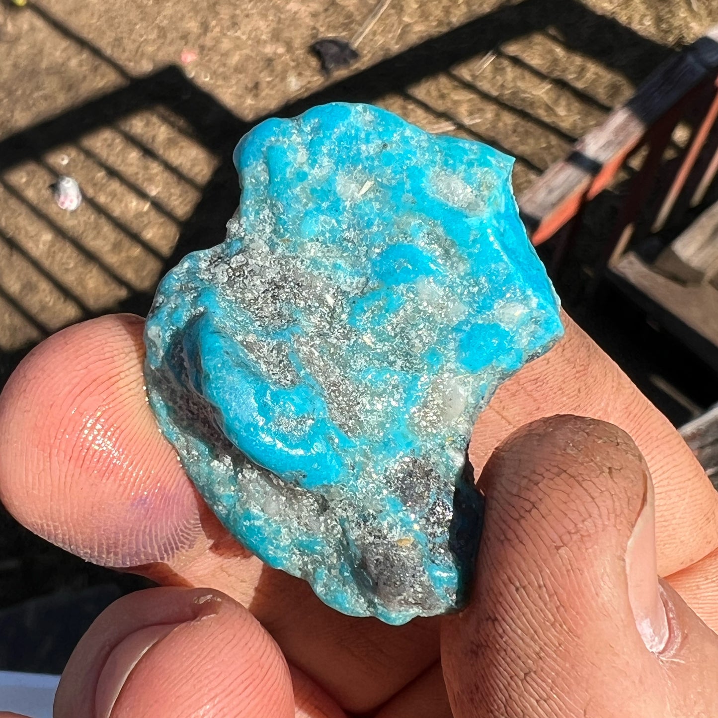 Mini Parcel of Super Blue Ithaca Peak Rough Turquoise from Kingman, Arizona #14