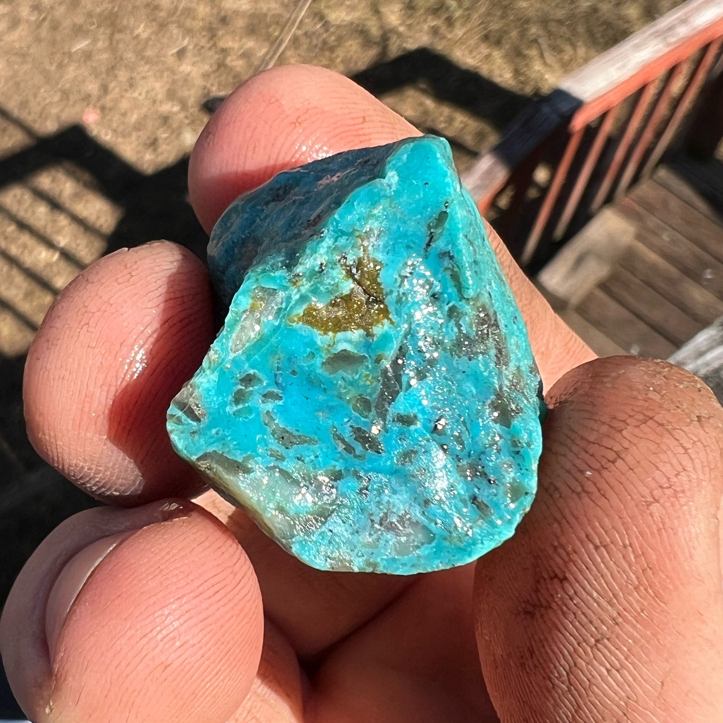 Mini Parcel of Super Blue Ithaca Peak Rough Turquoise from Kingman, Arizona #14