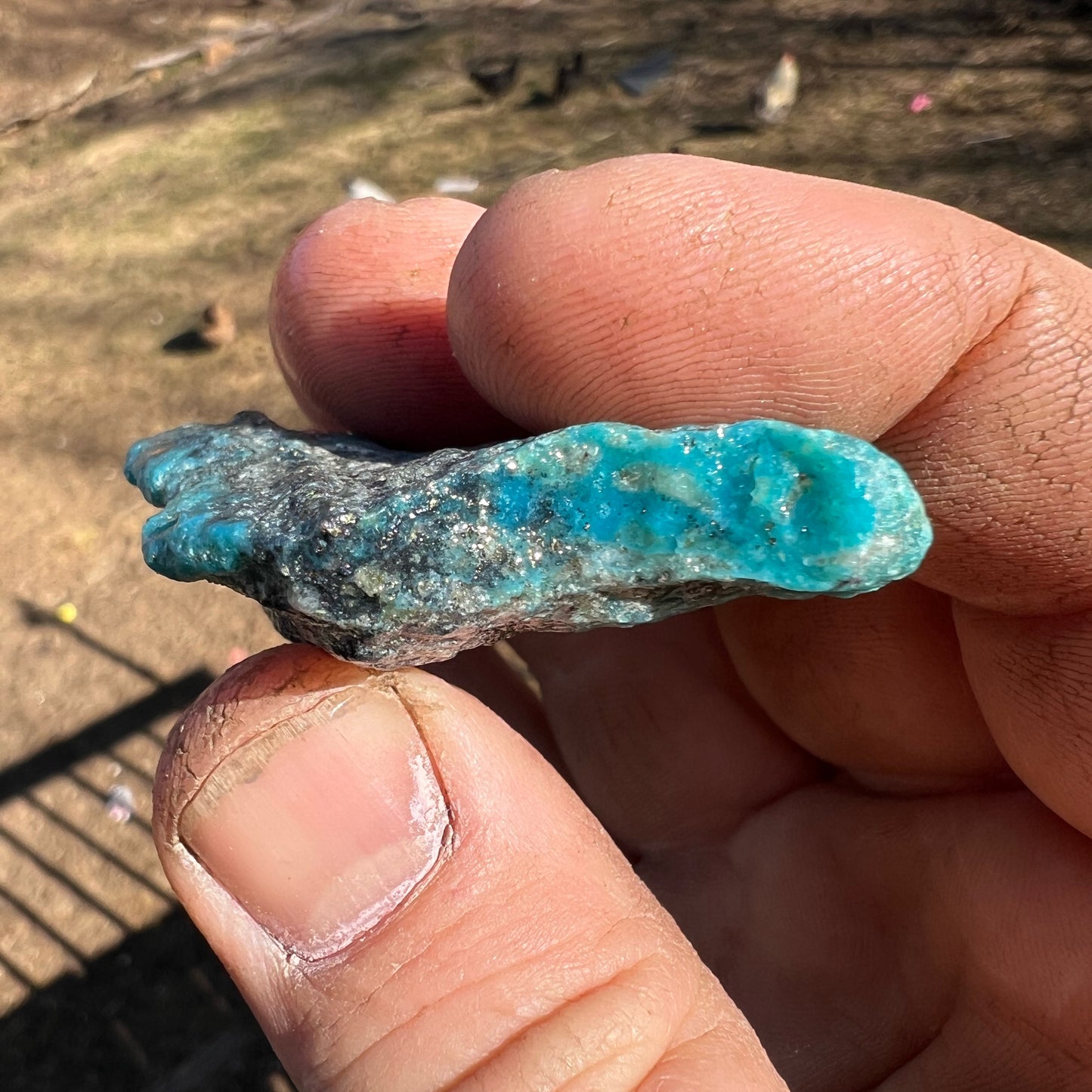 Mini Parcel of Super Blue Ithaca Peak Rough Turquoise from Kingman, Arizona #13