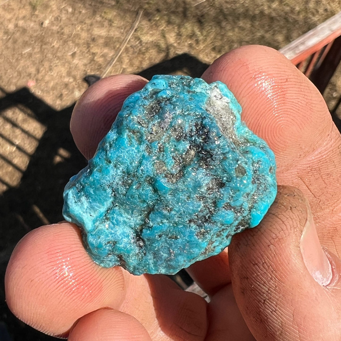 Mini Parcel of Super Blue Ithaca Peak Rough Turquoise from Kingman, Arizona #14