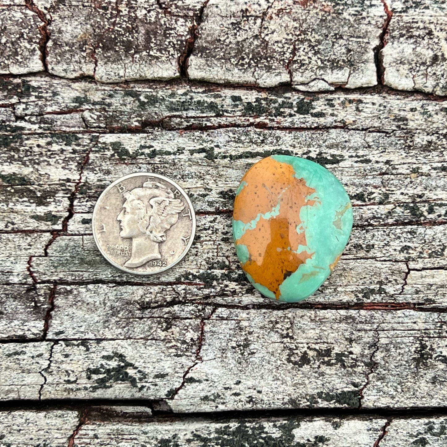 Turquoise Cabochon from The Old Hardy Pit, Kingman, Arizona