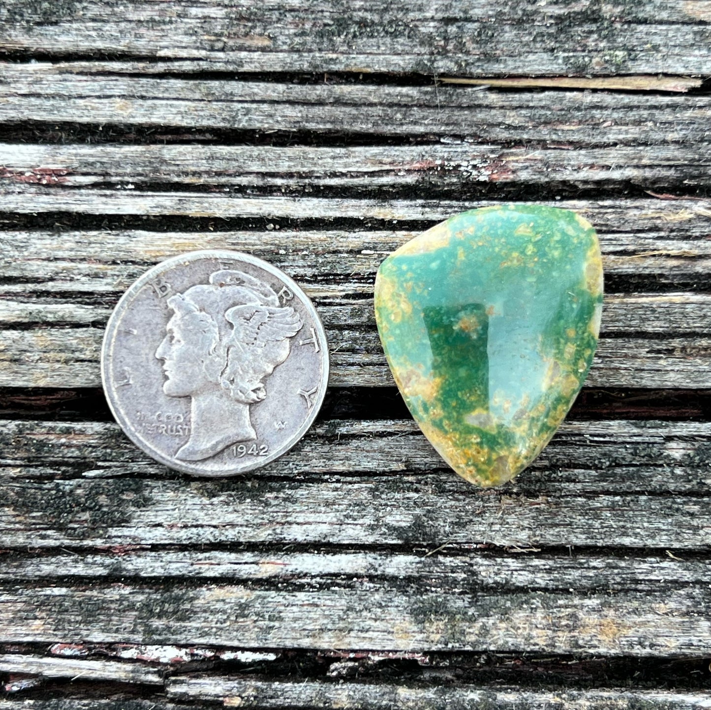 Turquoise Cabochon from The Old Hardy Pit, Kingman, Arizona