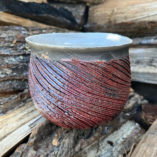 Handmade Pottery Raku Fired Vase