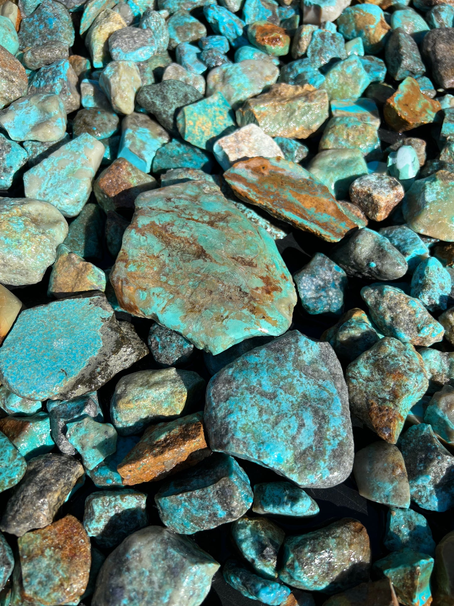 10 Pound Parcel of Rough Turquoise from Kingman, Arizona