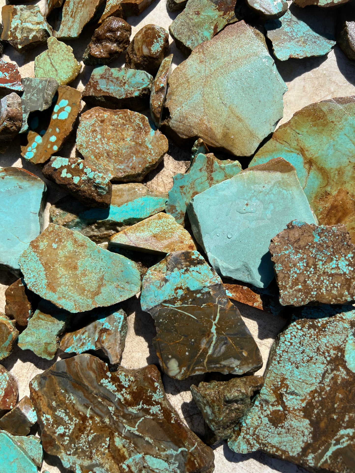 10 Pound Parcel of Rough Turquoise from The Number 8 Mine, Nevada