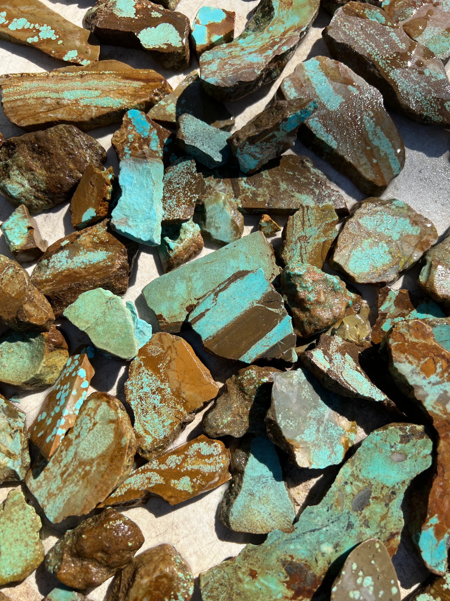 10 Pound Parcel of Rough Turquoise from The Number 8 Mine, Nevada