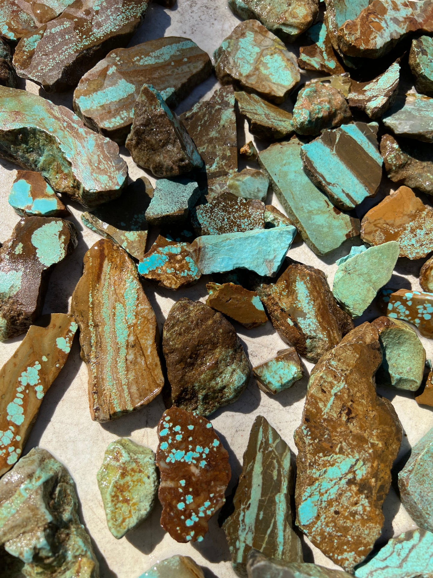 10 Pound Parcel of Rough Turquoise from The Number 8 Mine, Nevada