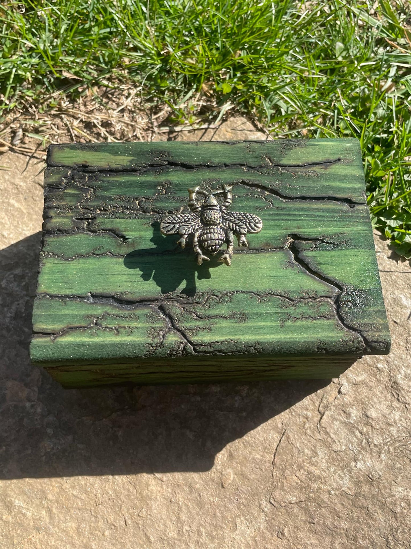 Lichtenberg Burnt Wooden Lidded Box