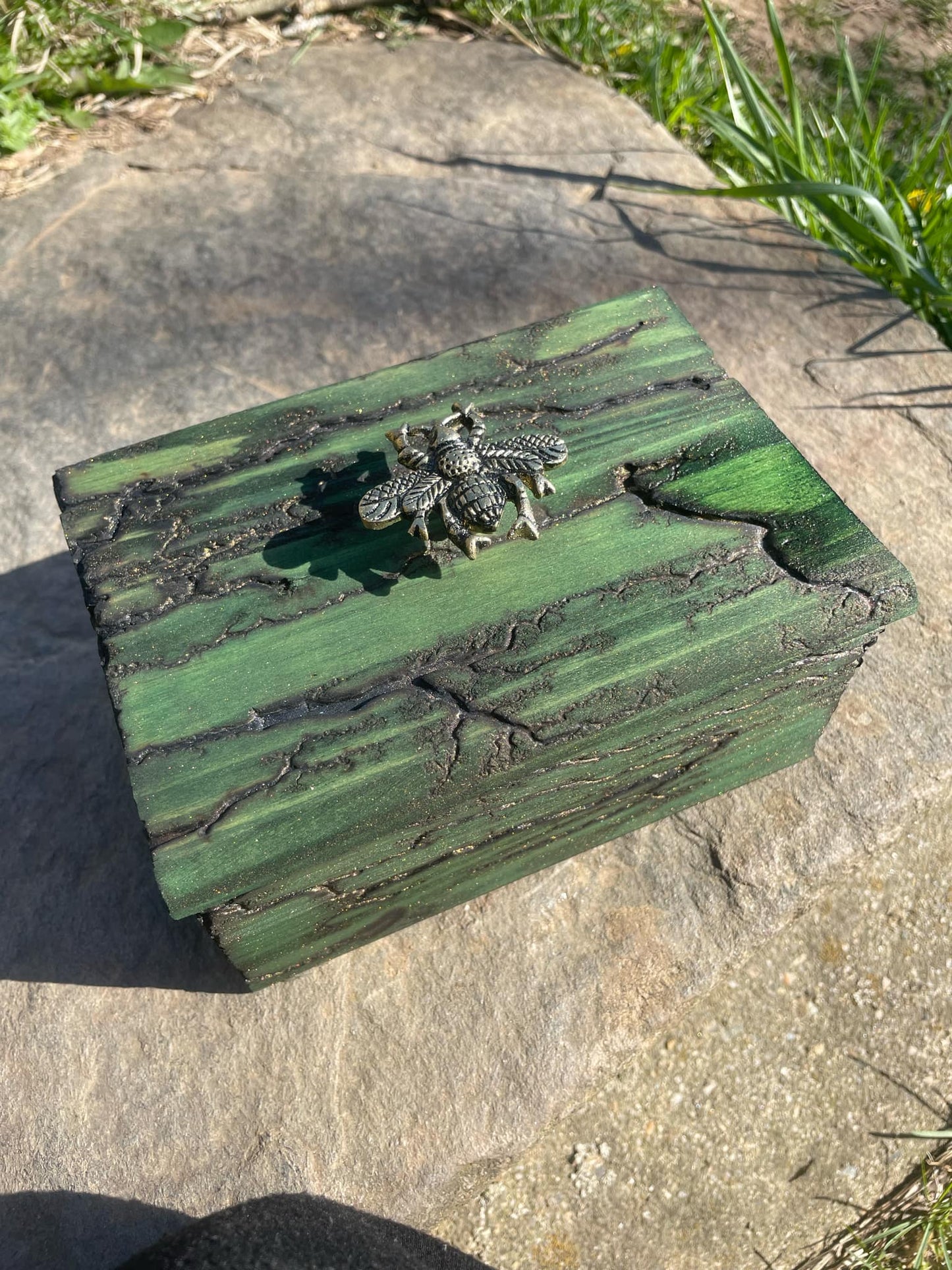 Lichtenberg Burnt Wooden Lidded Box