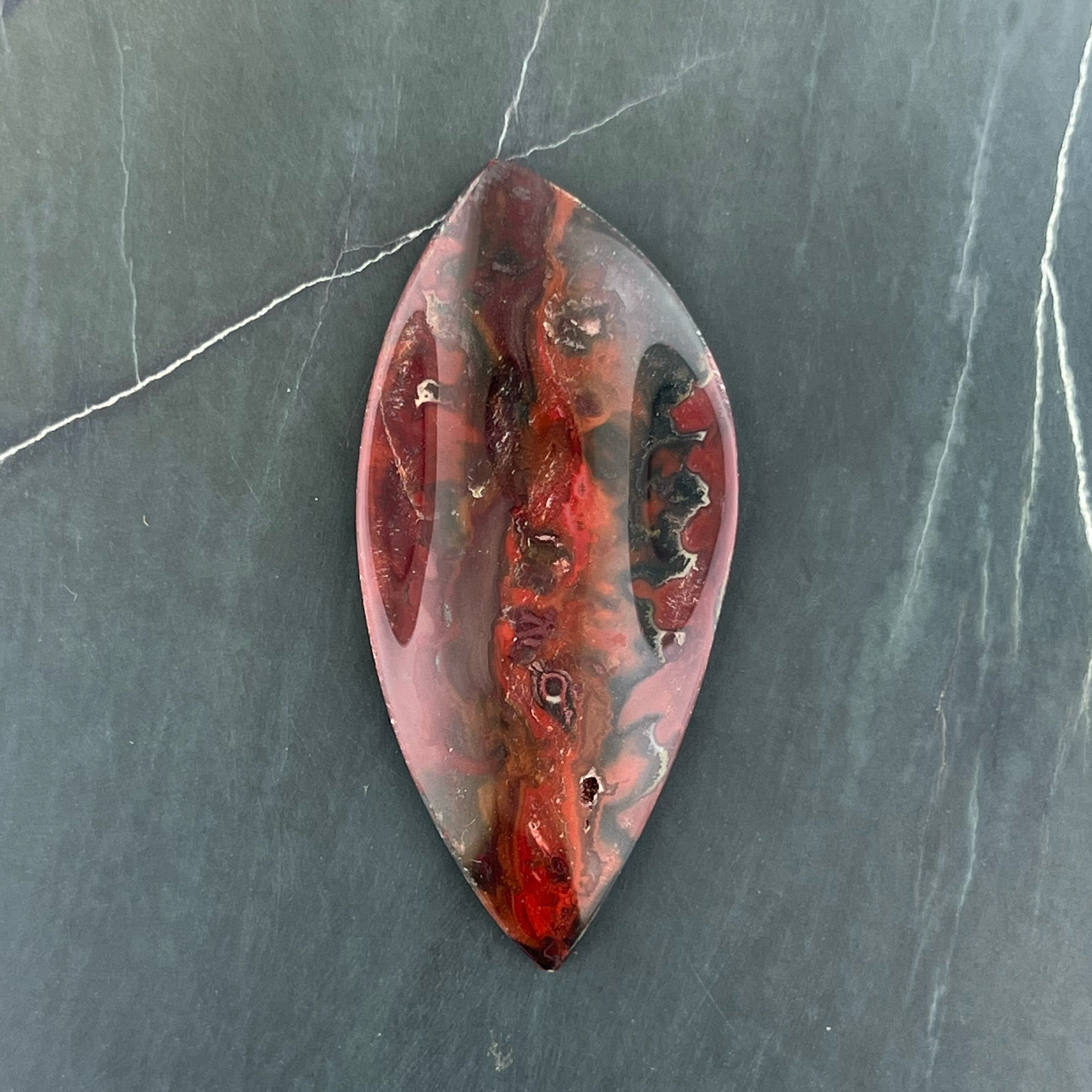 Idaho Wildfire Agate Hand Cut Cabochon from Idaho