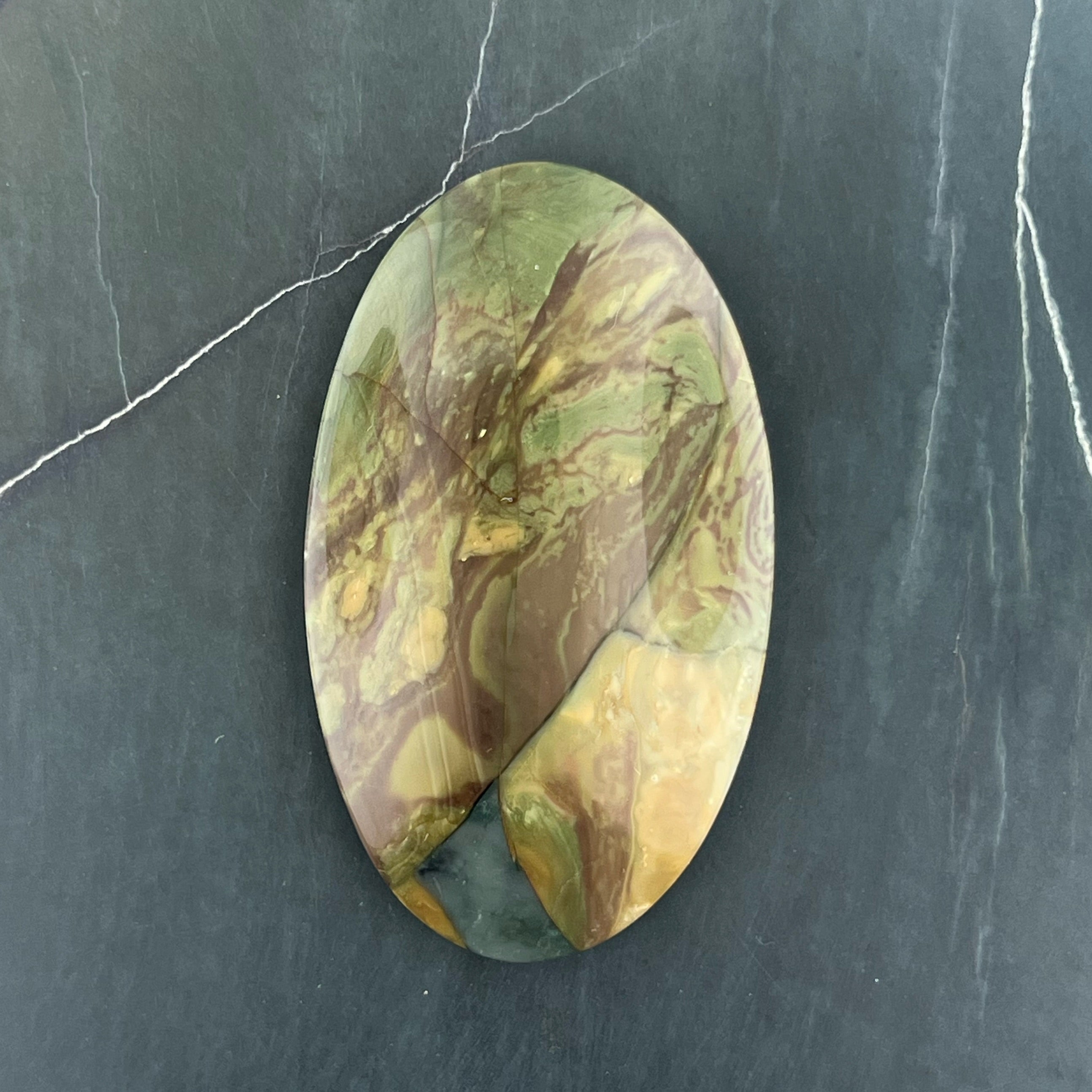 Blue Mountain Jasper Hand Cut Cabochon from Oregon