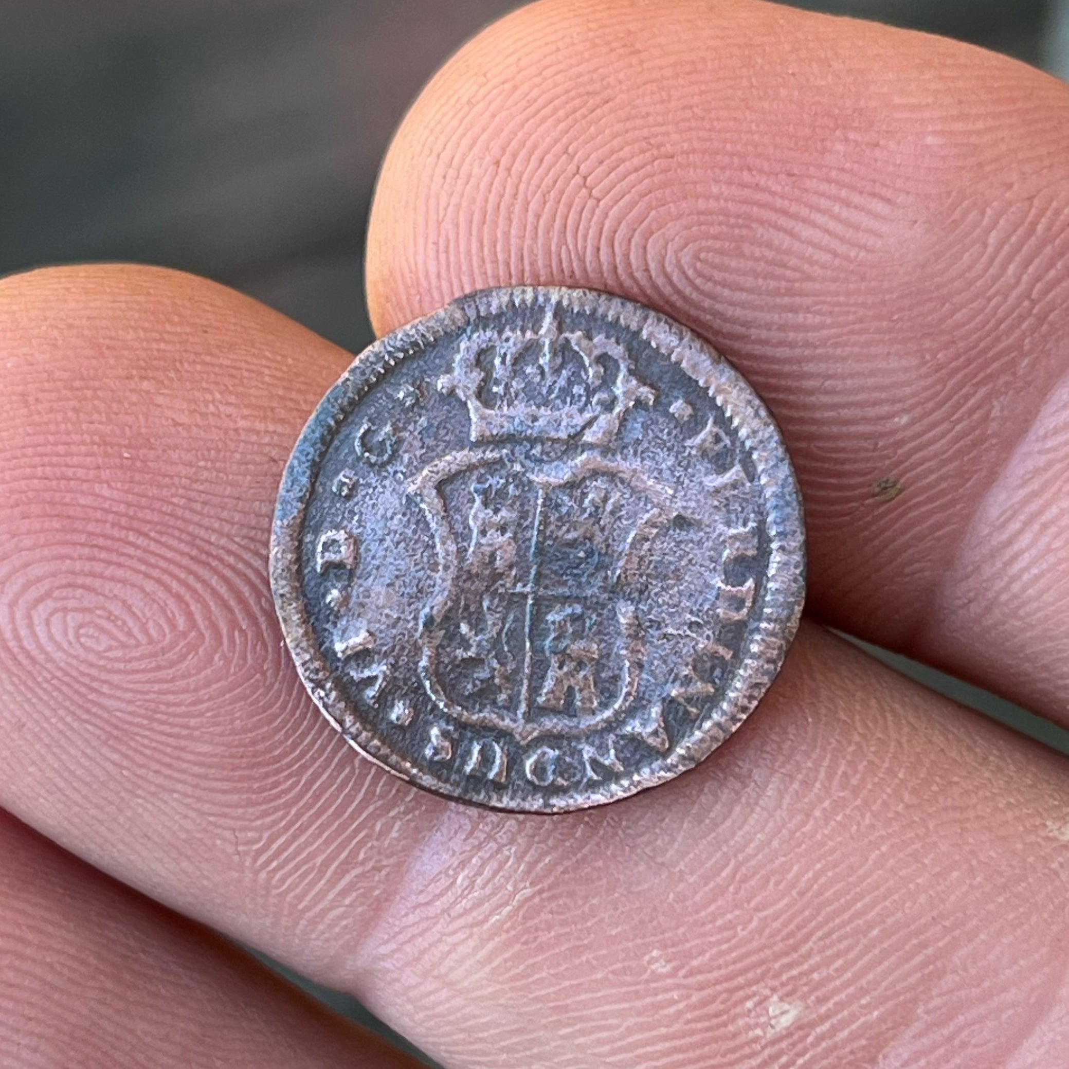1756 Catalonia 1 Ardite Spanish Colonial Copper Coin