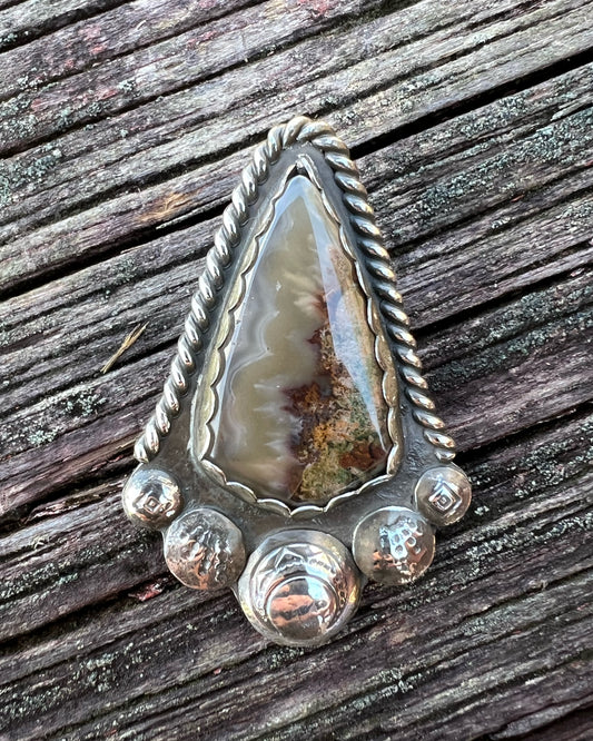 Scenic Agate Sterling Silver Pendant