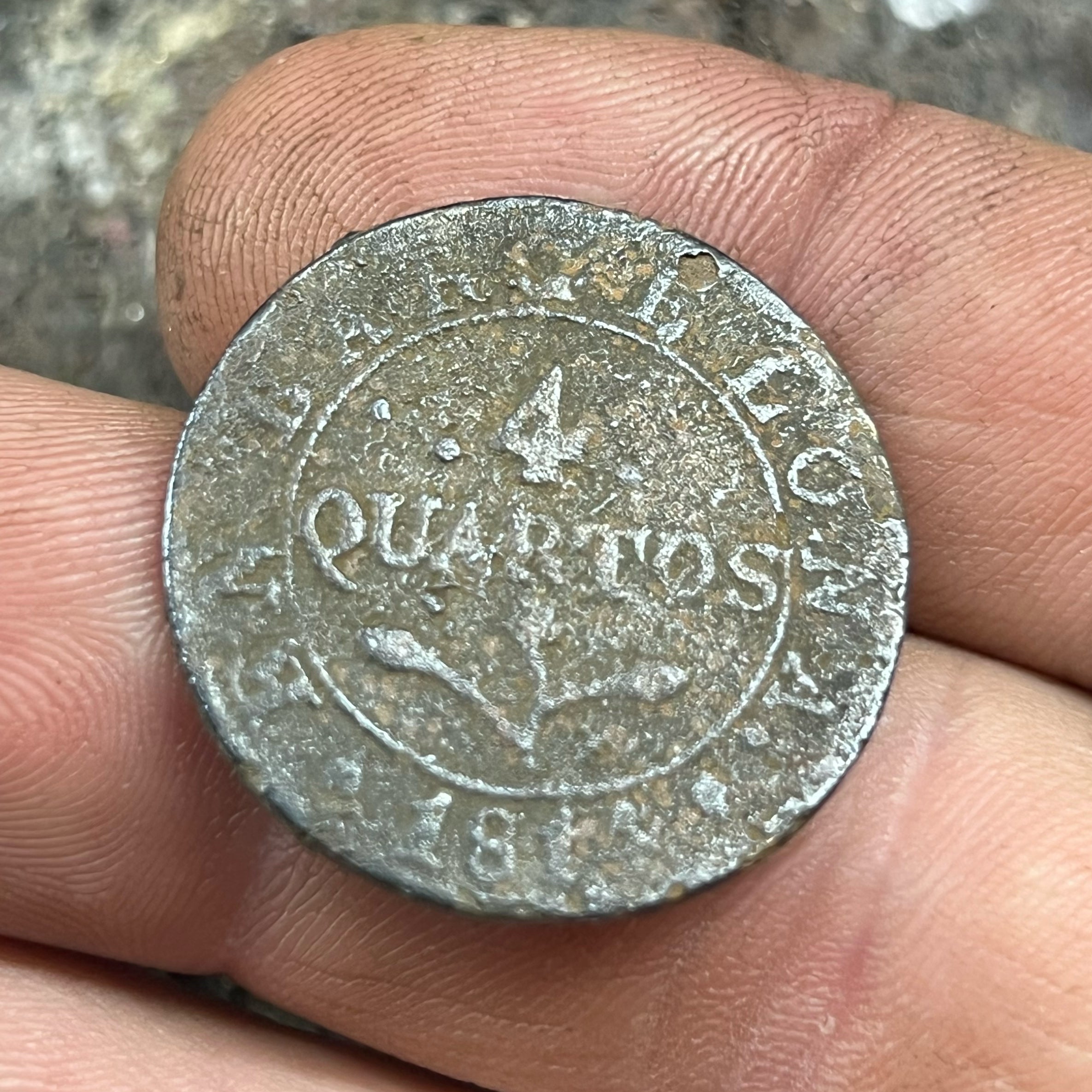 1814 Spain Copper 4 Quartos – Barcelona Spanish Colonial Coin