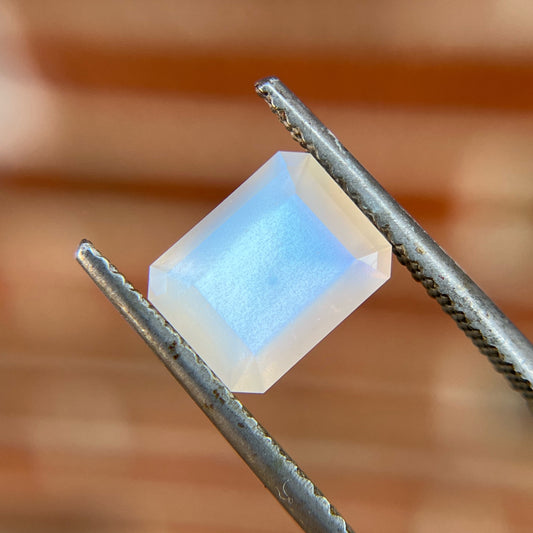 3.1ct Precision Cut Blue Moonstone Gemstone from Tanzania