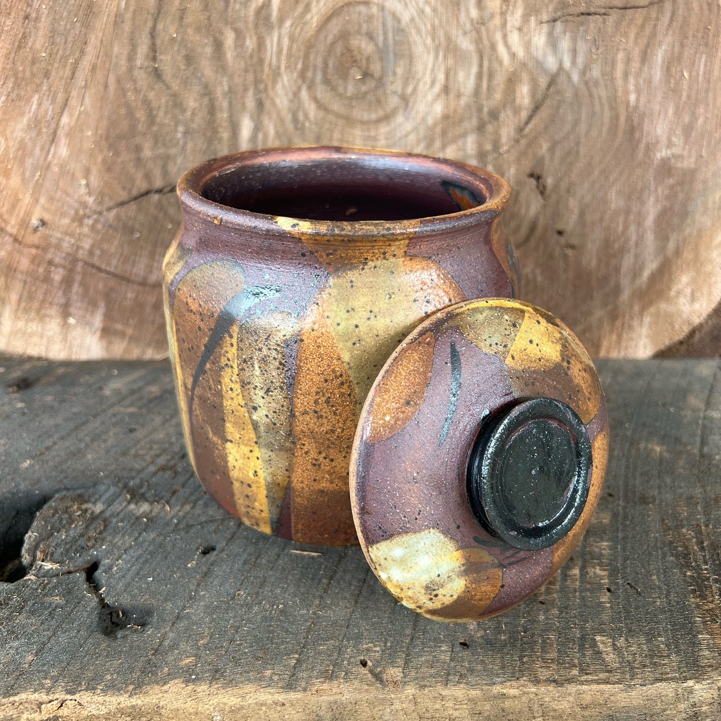 Handmade Pottery Handbuilt Lidded Jar