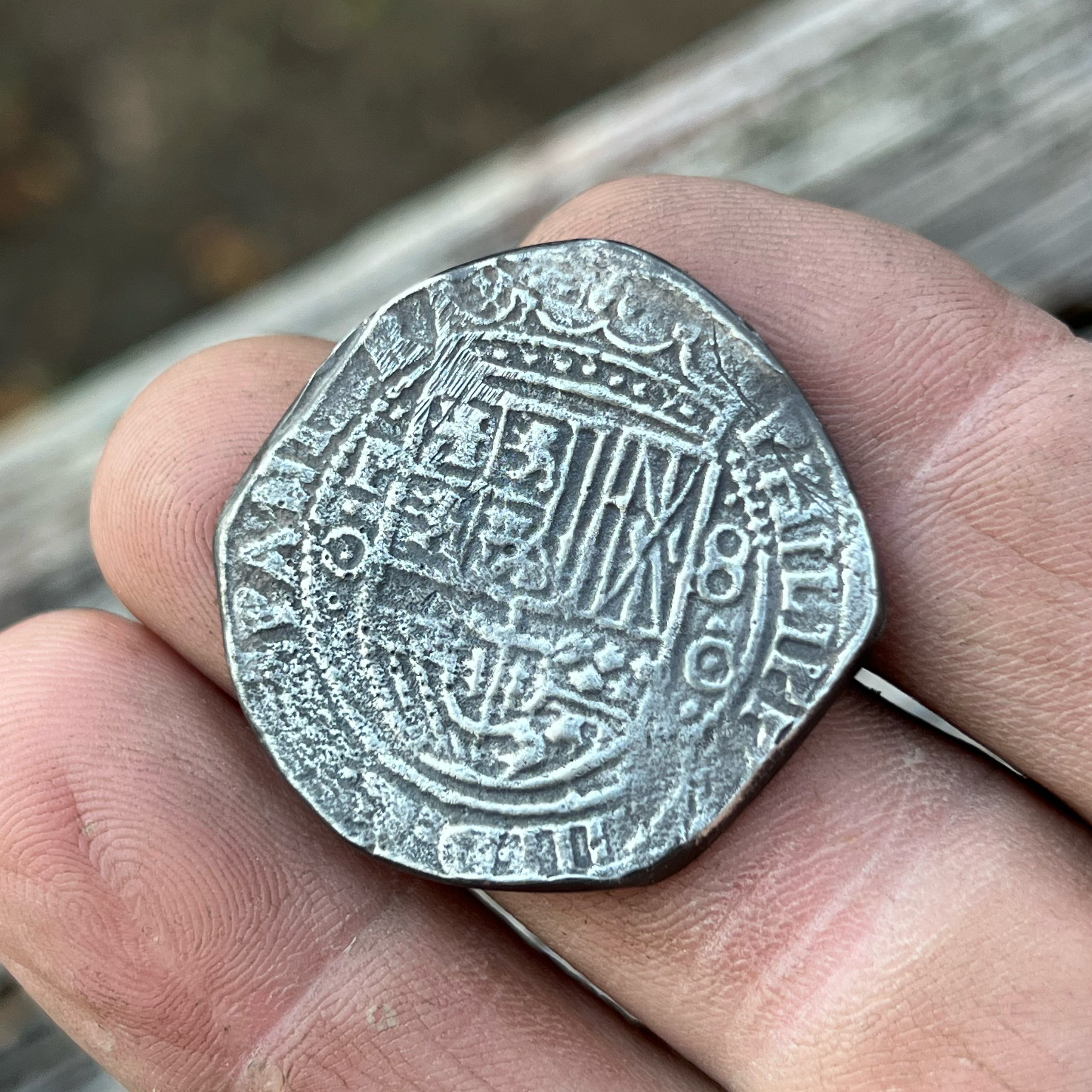 Spanish Pieces of 8 Colonial Coin Replicas – Hand-Cast Sterling Silver Design 3