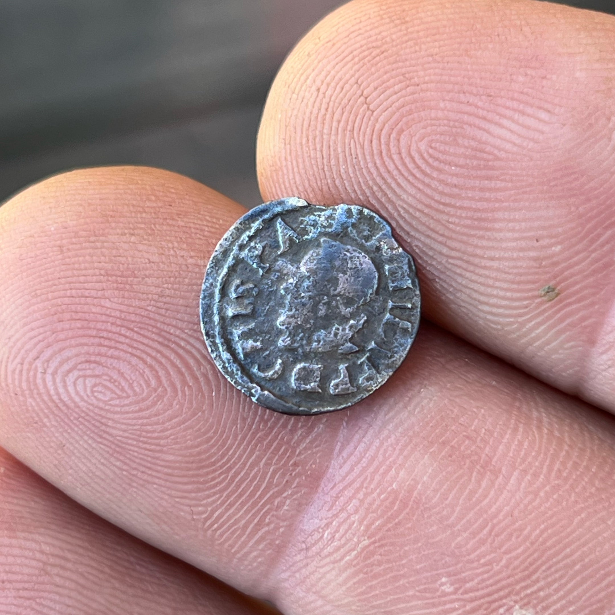 1615 Catalonia 1 Dinero Spanish Colonial Copper Coin