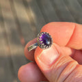 Amethyst Ring in Sterling Silver Size 6 1/2