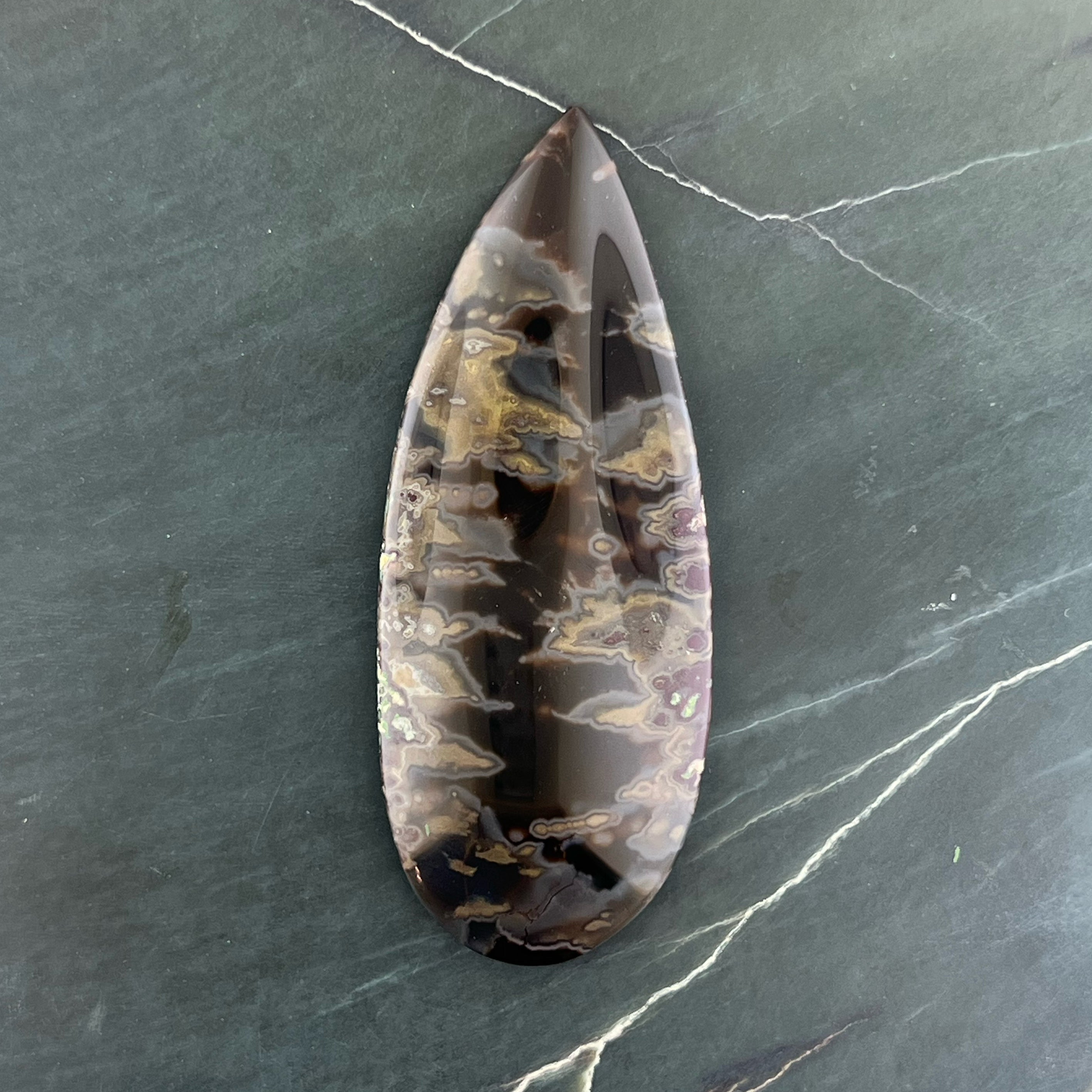 Idaho Wildfire Agate Hand Cut Cabochon from Idaho
