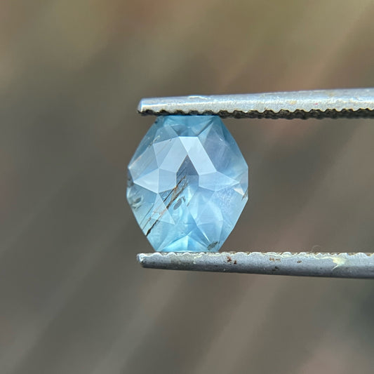 3.7ct Precision Cut Blue Sapphire Gemstone from The El Dorado Bar Mine, Montana