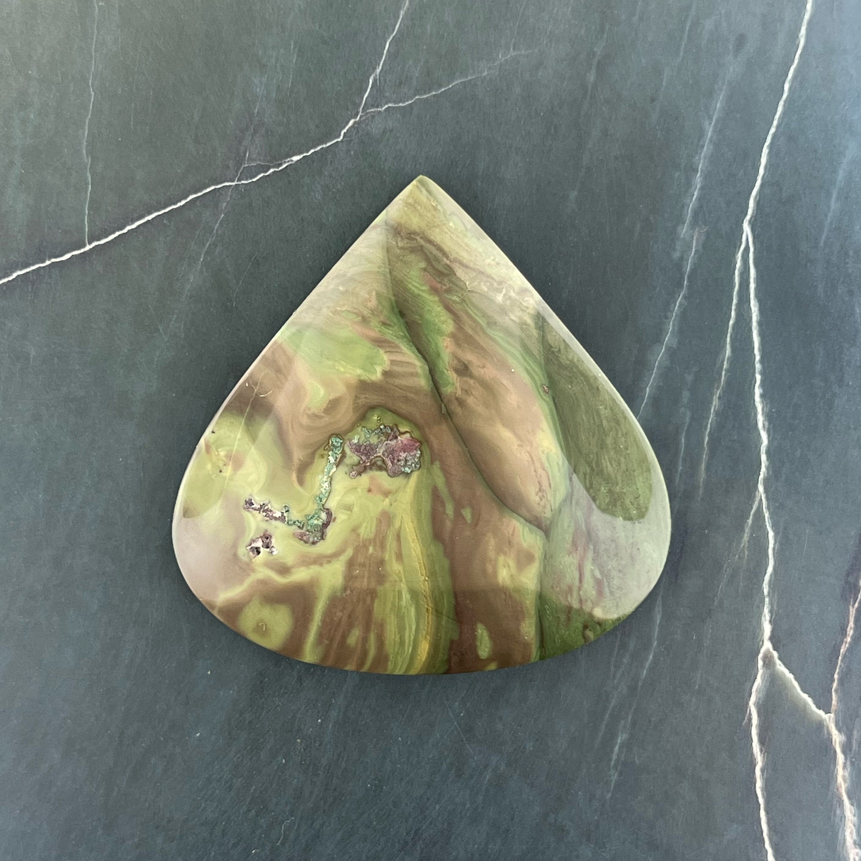 Blue Mountain Jasper Hand Cut Cabochon from Oregon
