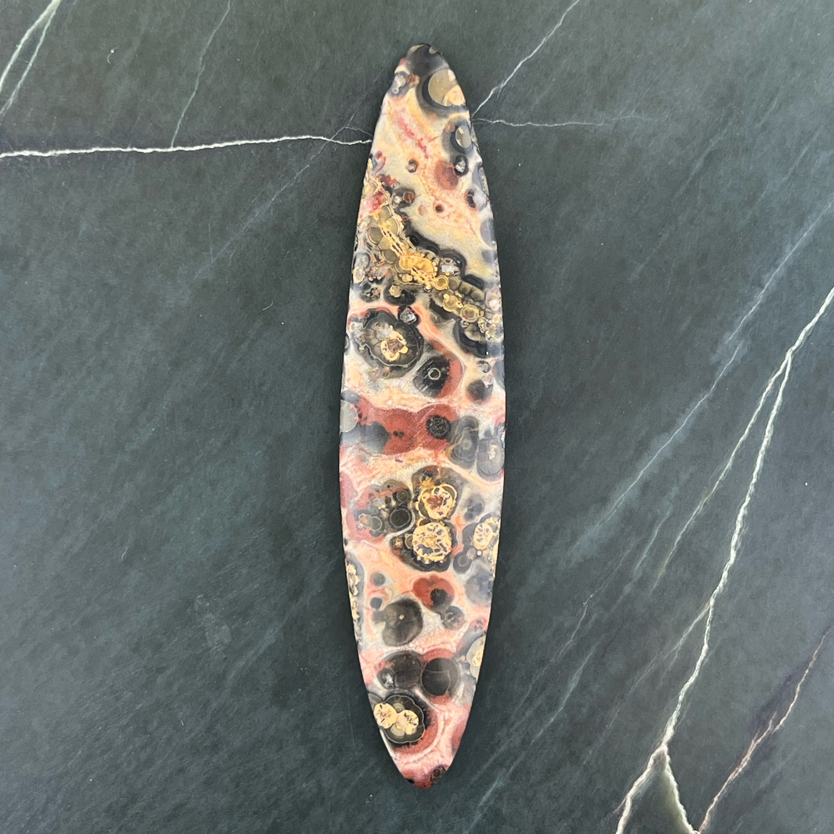 Leopard Skin Ryolite Hand Cut Cabochon