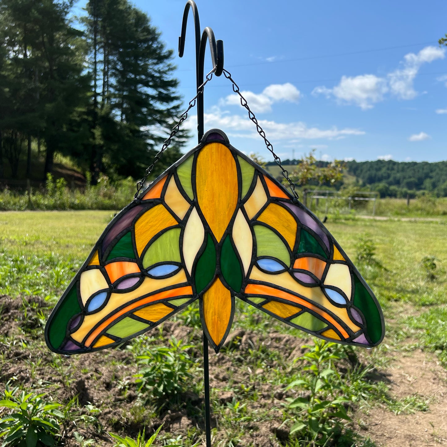 Moth Stained Glass Suncatcher