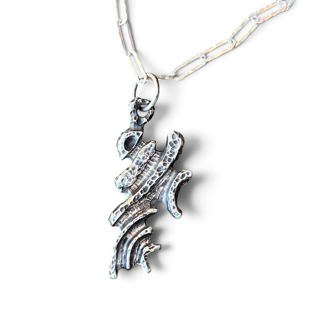“Strata” Brutalist Sterling Silver Necklace