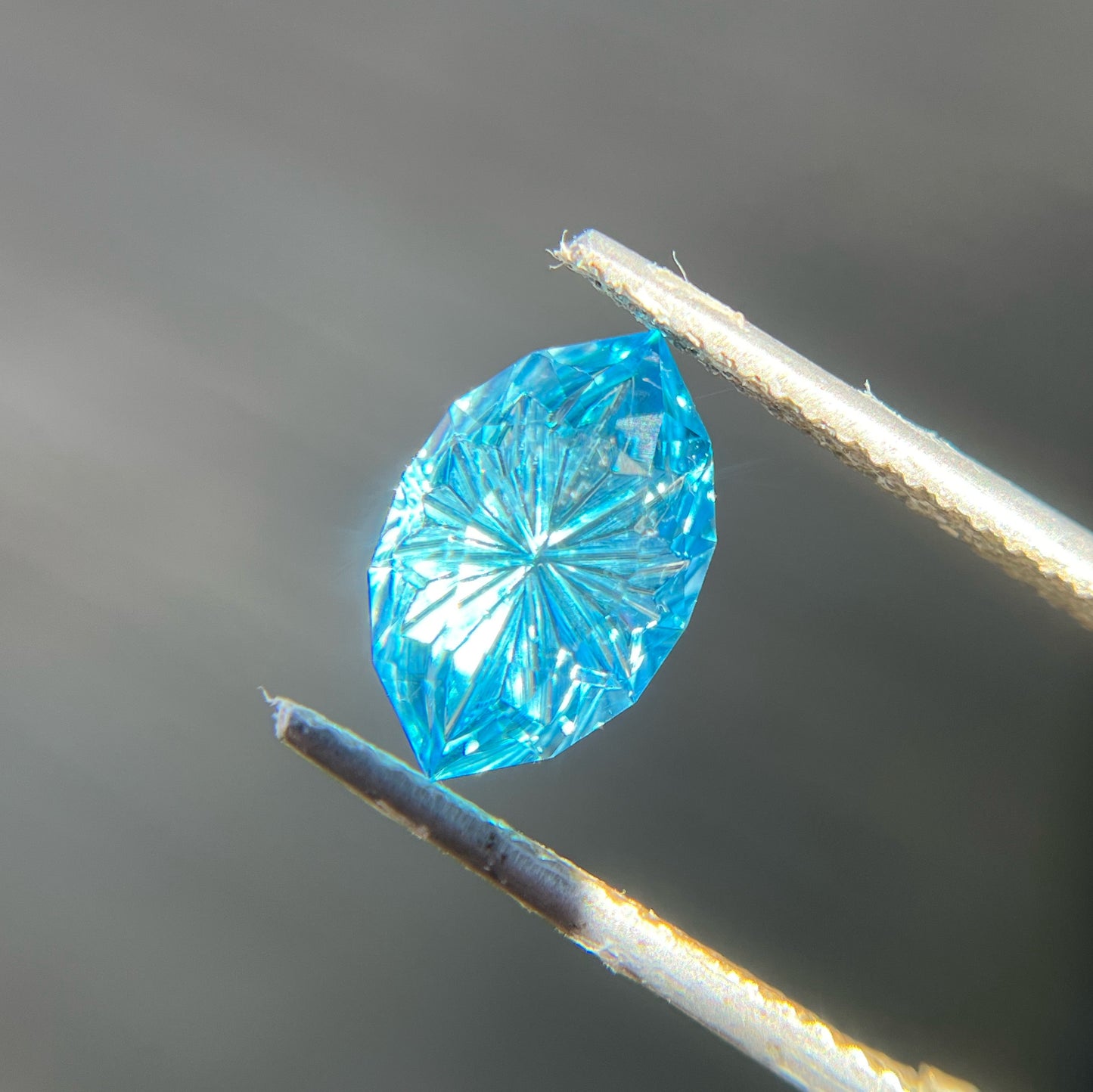 3.8ct Precision Cut Topaz with Fantasy Engraving Gemstone from Brazil