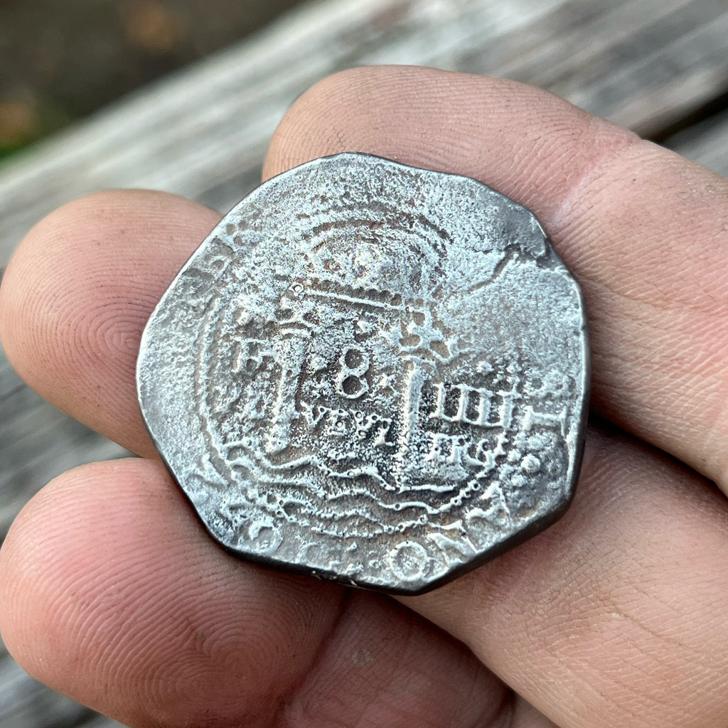 Spanish Pieces of 8 Colonial Coin Replicas – Hand-Cast Sterling Silver Design 2