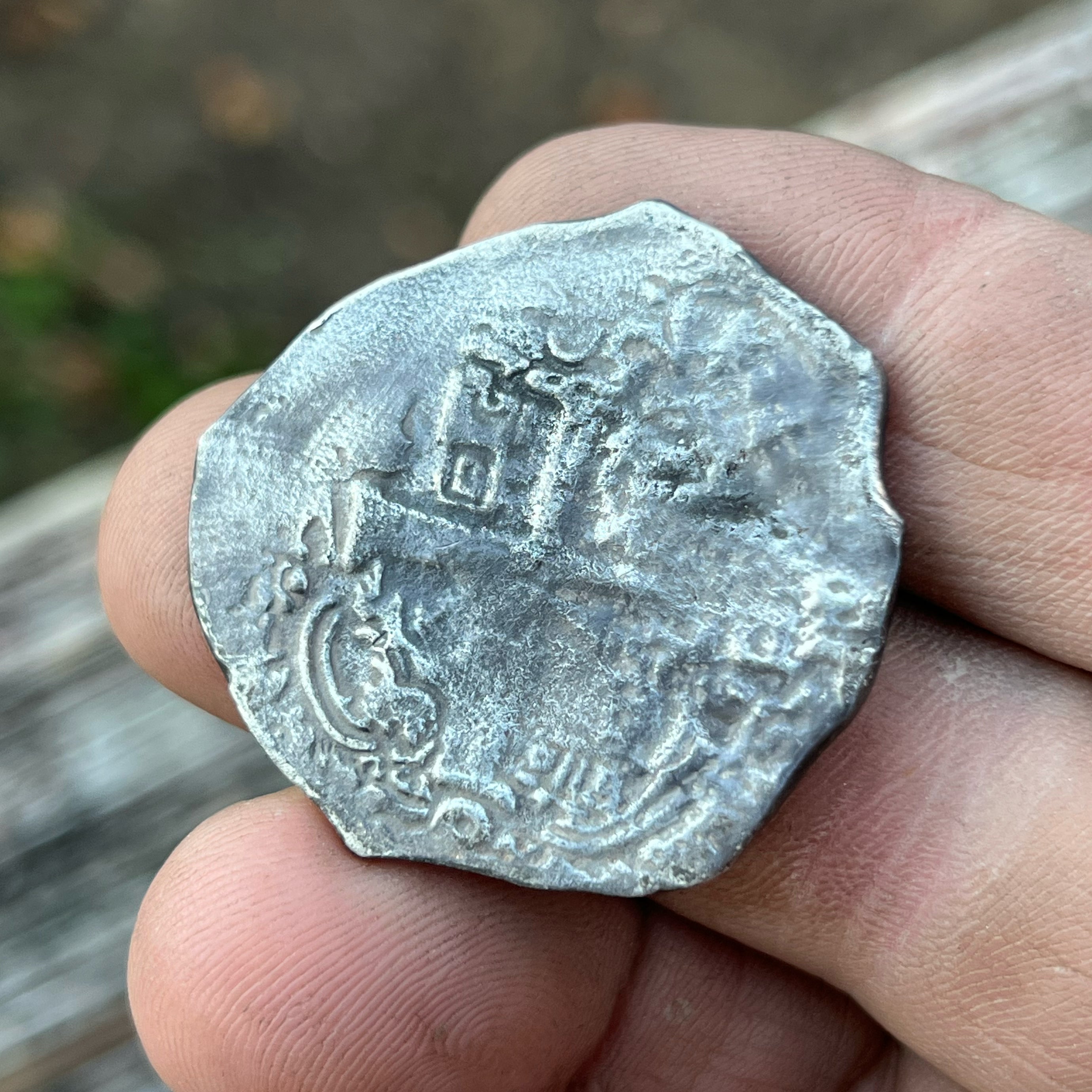 Spanish Pieces of 8 Colonial Coin Replicas – Hand-Cast Sterling Silver Design 1