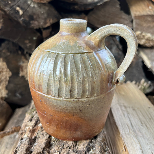 Wood Fired Handmade Pottery Moonshine Jug