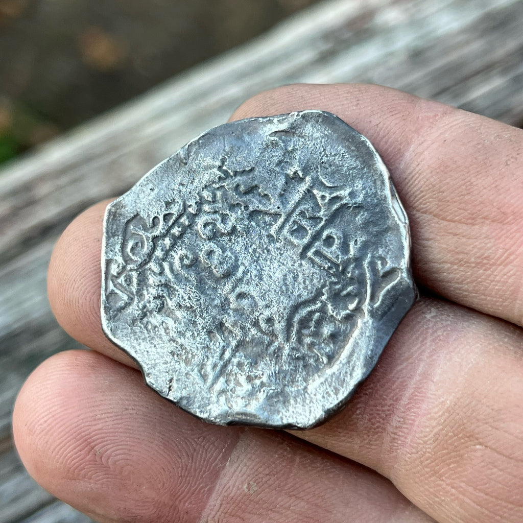 Spanish Pieces of 8 Colonial Coin Replicas – Hand-Cast Sterling Silver Design 1