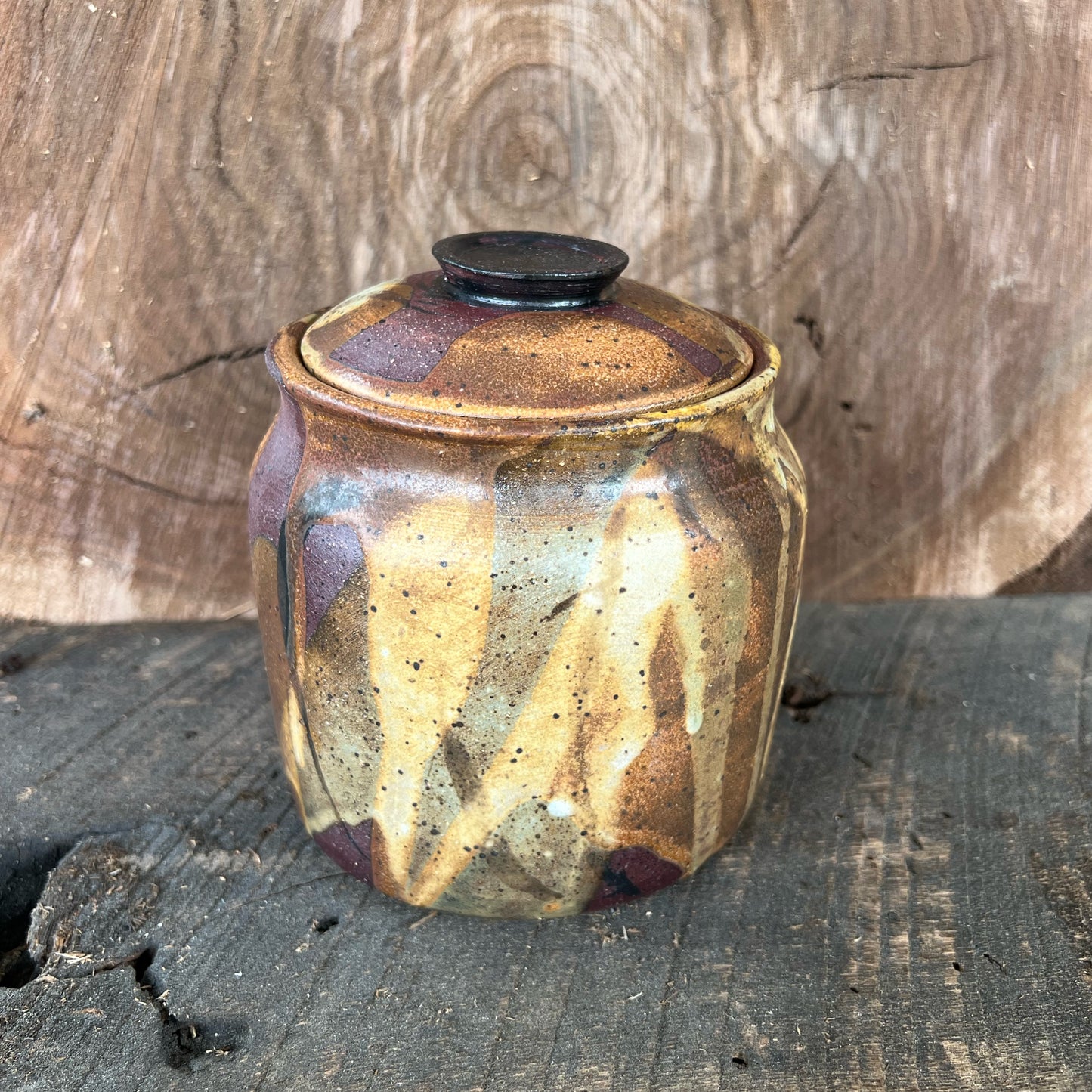 Handmade Pottery Handbuilt Lidded Jar