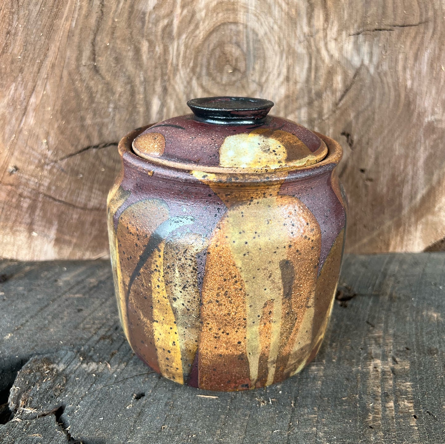 Handmade Pottery Handbuilt Lidded Jar