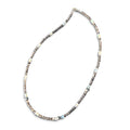 Tanzanite, Opal, and Silver Beaded Necklace with Sterling Silver Clasp Jewelry