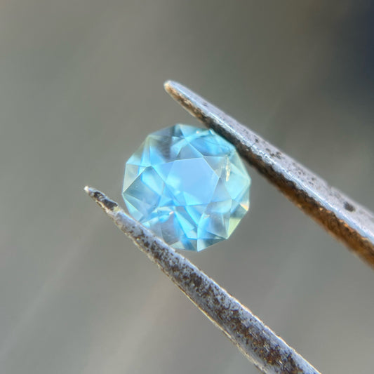 1.37ct Unheated Precision Cut Blue Sapphire Gemstone from The El Dorado Bar Mine, Montana