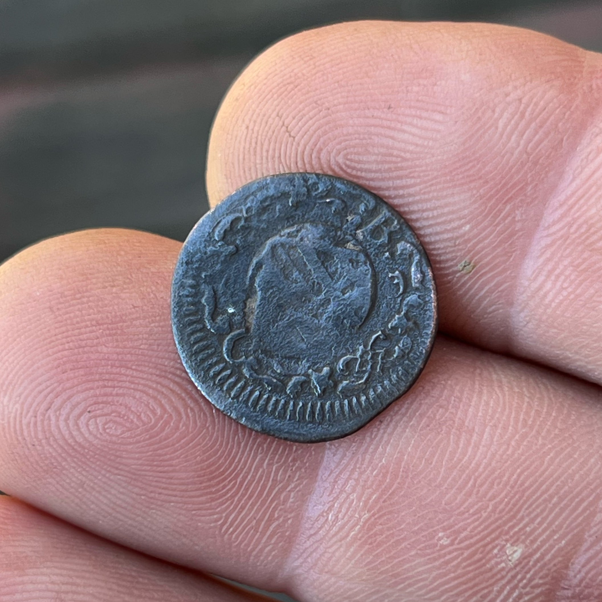 1708 Catalonia 1 Ardite Spanish Colonial Copper Coin