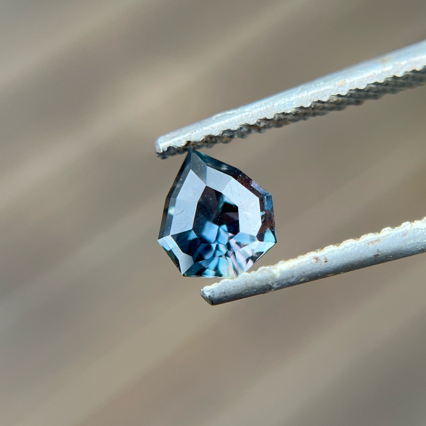 1.38ct Precision Cut Blue Sapphire Gemstone from The Umba Valley, Tanzania